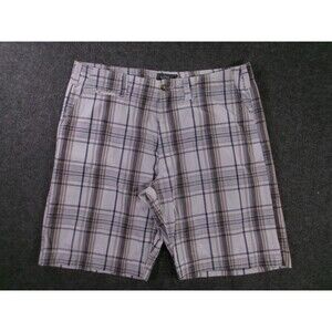 National Outfitters Shorts Men 38 Plaid Outdoor Beach Bermudas Flat Front